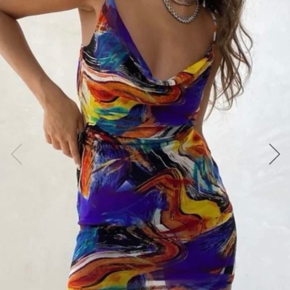 Rumors - Miami Vice Bodycon Dress with Cowl Neck